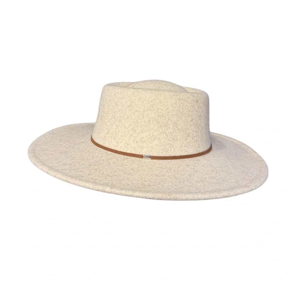 Torrid Cream Felted Bolero Wide-Brim Hat with Tan Band NWT